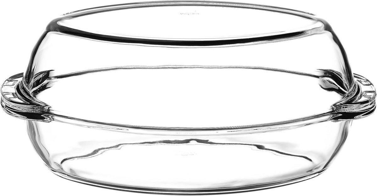 Grote Glazen Braadpan met Deksel 4,5 Liter Geschikt voor Oven