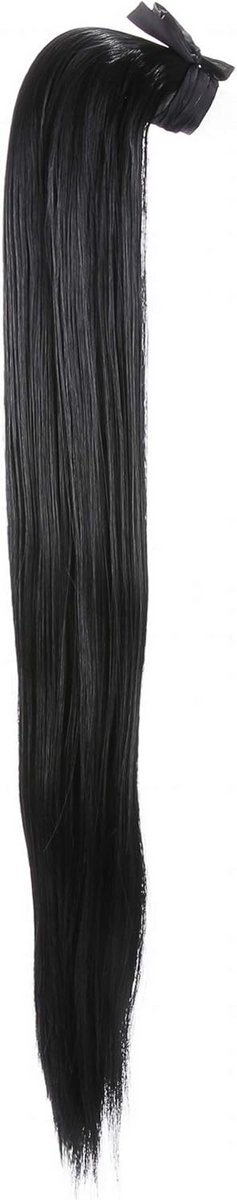 60 cm Gladde Vlecht Clip-in Paardenstaart Haarverlenging Voor Lang Haar