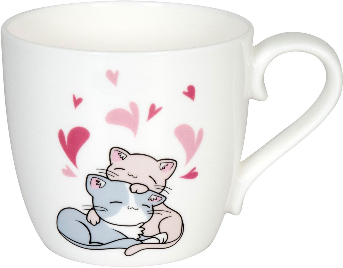Könitz mok Lovely Cats - Knuffel, beker, koffiemok, bone china, kleurrijk, 425 ml, 11 2 057 2668