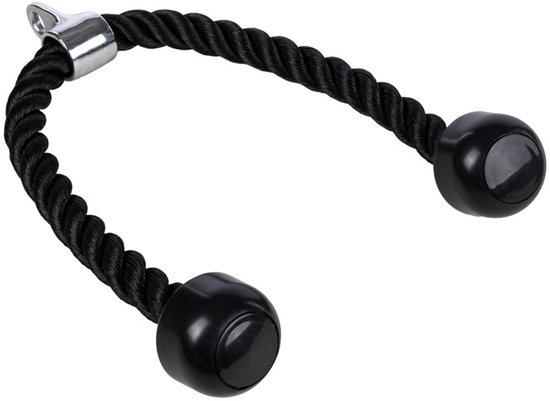 Luxe tricepskabel met karabijnhaak voor fitnessapparaten - Optrektouw met karabijnhaak voor triceps- en bicepstraining