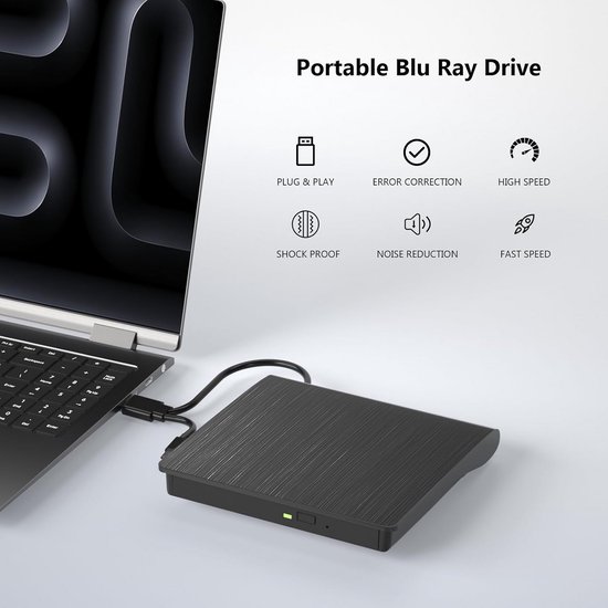 DVD Speler met HDMI - Blu Ray Spelers - Externe DVVD Speler - Zwart - Multimedia — afbeelding 4