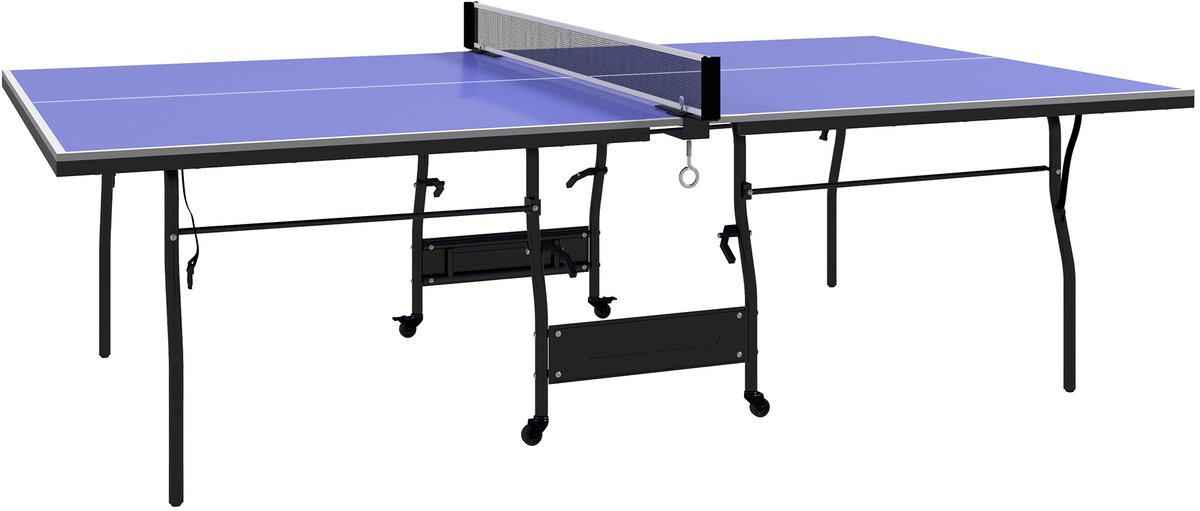 Sportnow Ping Pong Tafel-MDF, staal-274L x 152,5B x 76H cm-Blauw