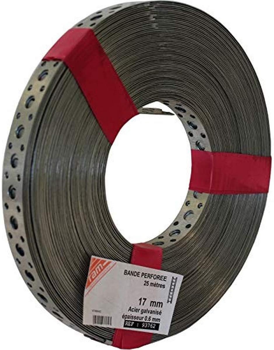 Geperforeerde Montageband Gegalvaniseerd Staal - 25m x 17mm voor Installatie