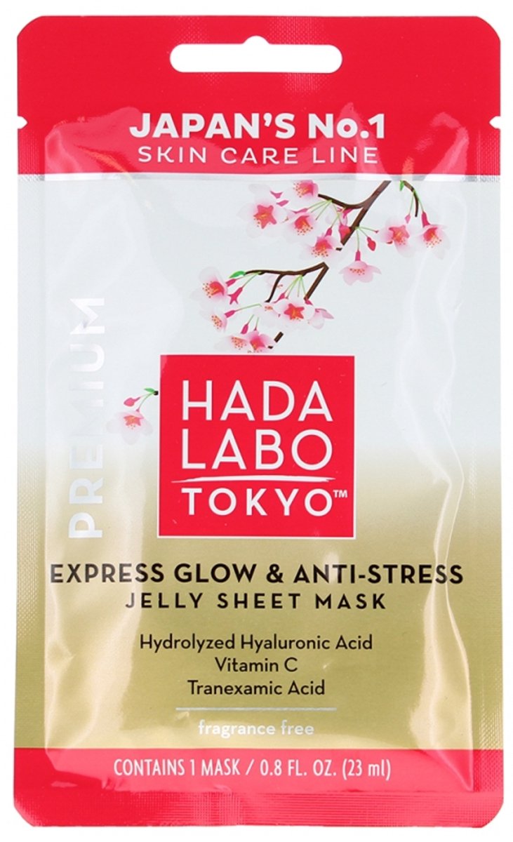 Hada Labo Tokyo Premium Hydraterend en Oplichtend Weefselmasker 23 ml