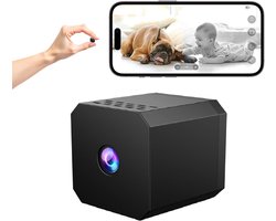 Spy Camera-Verborgen Camera-Spycam-Nachtzicht-Beveiligingscamera-Incl 64GB SD-Kaart-Mini Camera-Zwart