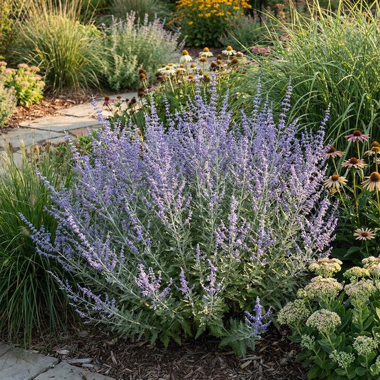 Bloomique - Perovskia Atriplicifolia Prime Time - Russische Salie - Tuinplanten - Winterhard - Hoogte 30-50 cm - Pot 19 cm