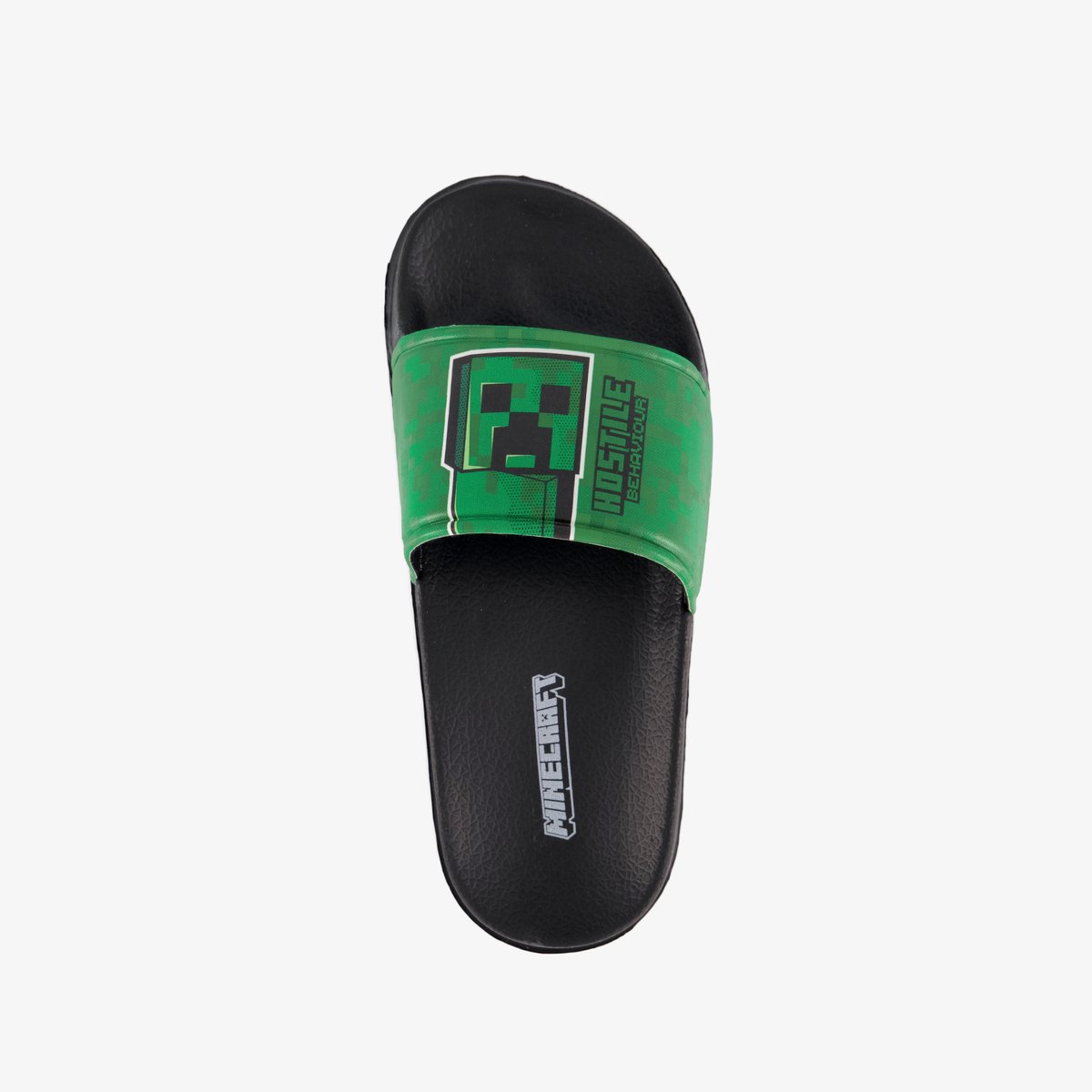 Minecraft kinder badslippers zwart groen - Maat 30