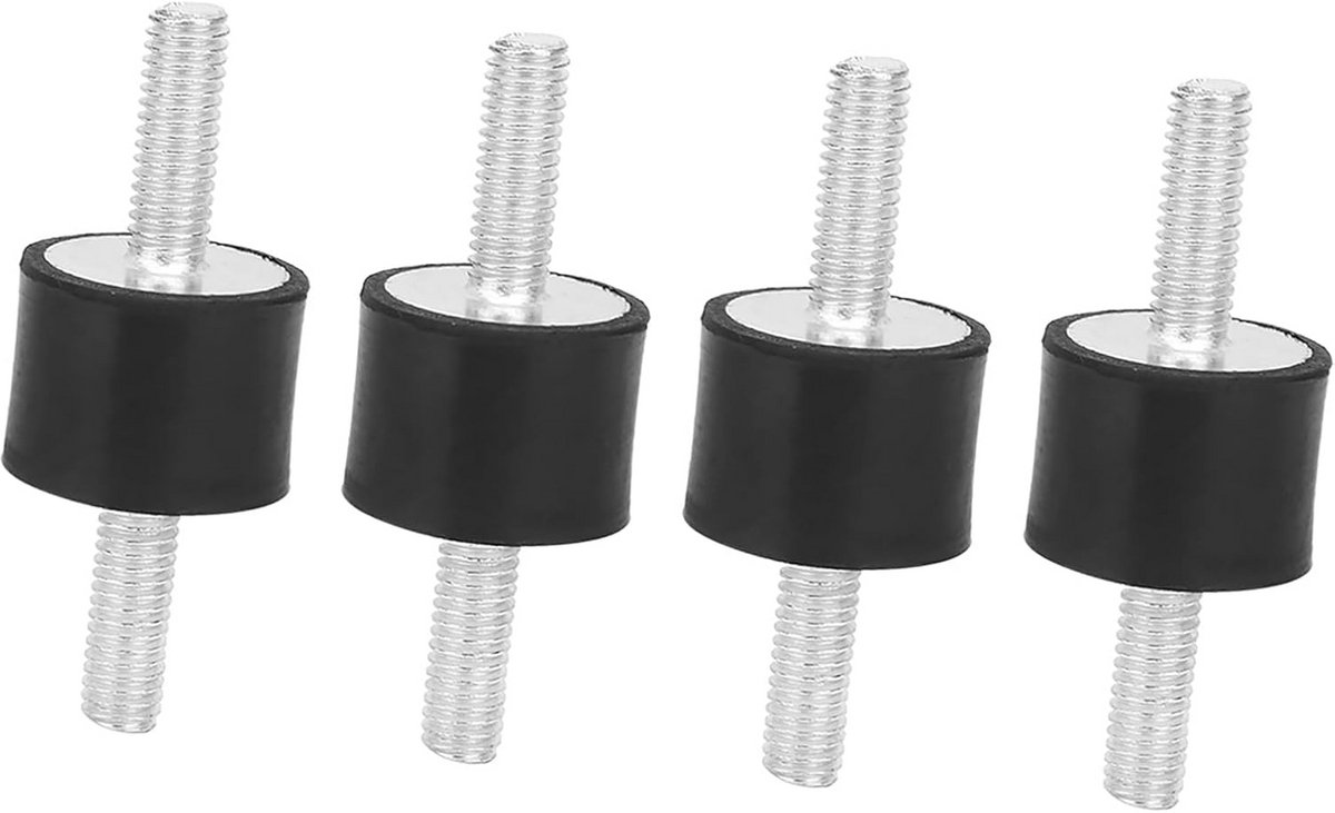 4x M6 Rubber Trillingsdempers Schroefmontage Silentblock voor Machines en Apparatuur