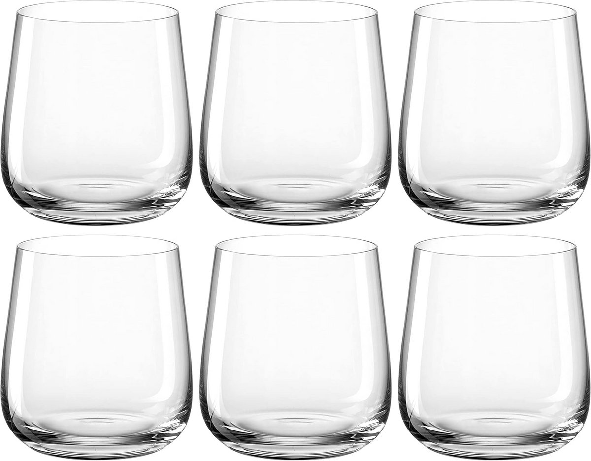 Set van 6 Moderne Glazen 400 ml voor Water, Sap en Whisky