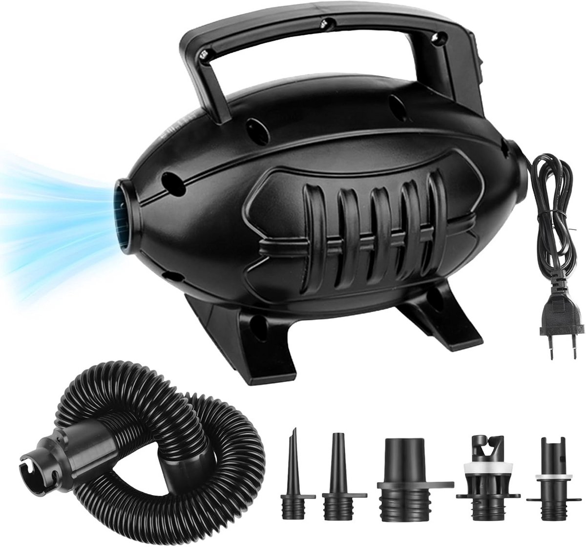 Elektrische Luchtpomp - Opblaasbare Pomp - Snel Opblazen - Automatische 2-in-1 Functie - 18x13.8x11.5 cm - Zwart