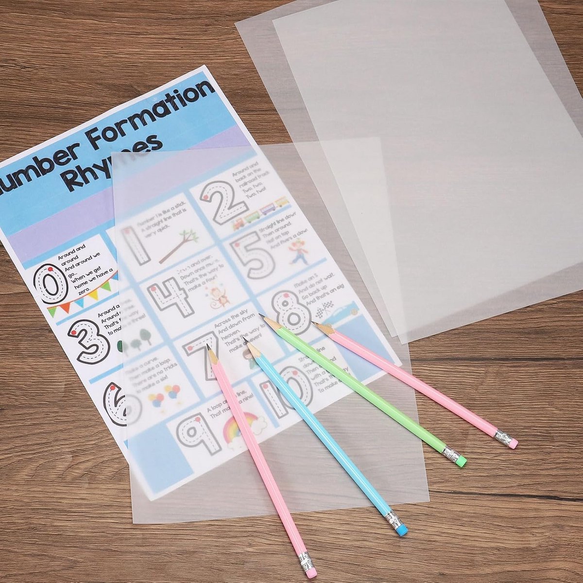 Kalkpapier vellen Doorsc hinend A4 100 GSM voor Tekenen en Traceren