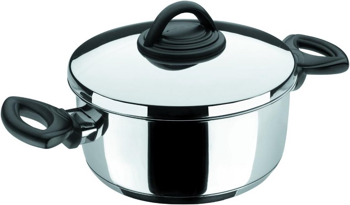 Steelpannen 22 cm Roestvrij Staal Inductie Geschikt