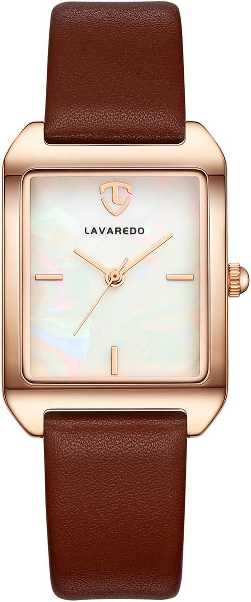 Analoge Dameshorloge met Leren Band en Kwarts uurwerk