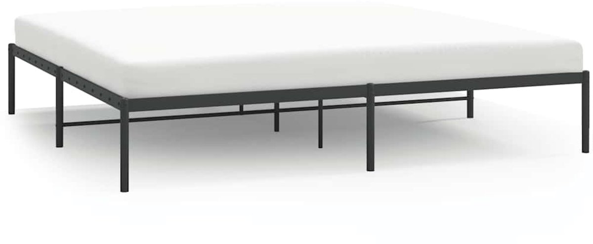 vidaXL - Bedframe - metaal - zwart - 180x200 - cm