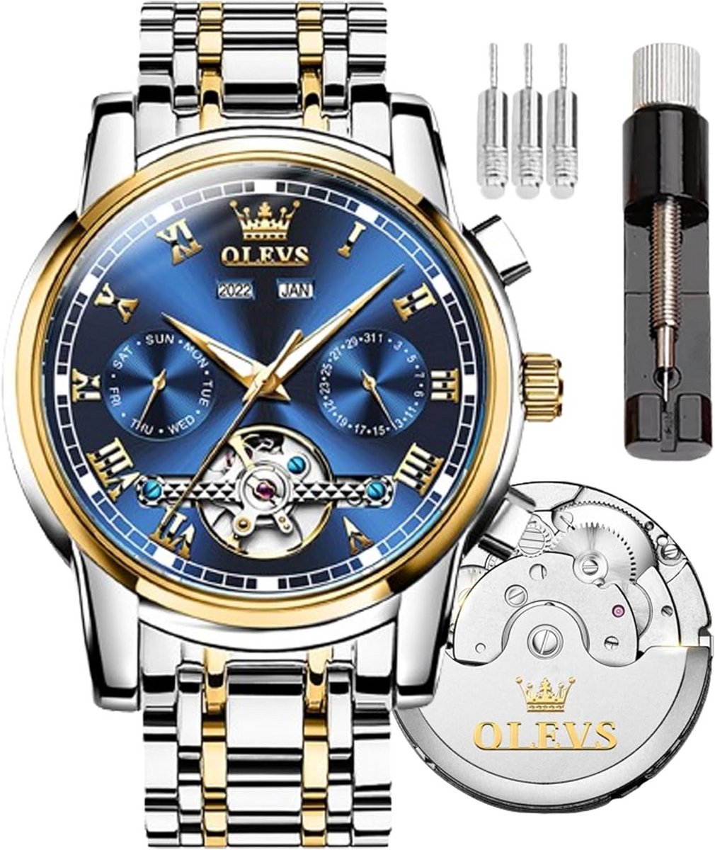 Herenhorloge Ultra Dun Waterdicht Minimaal Horloge met Bruine Leren Band