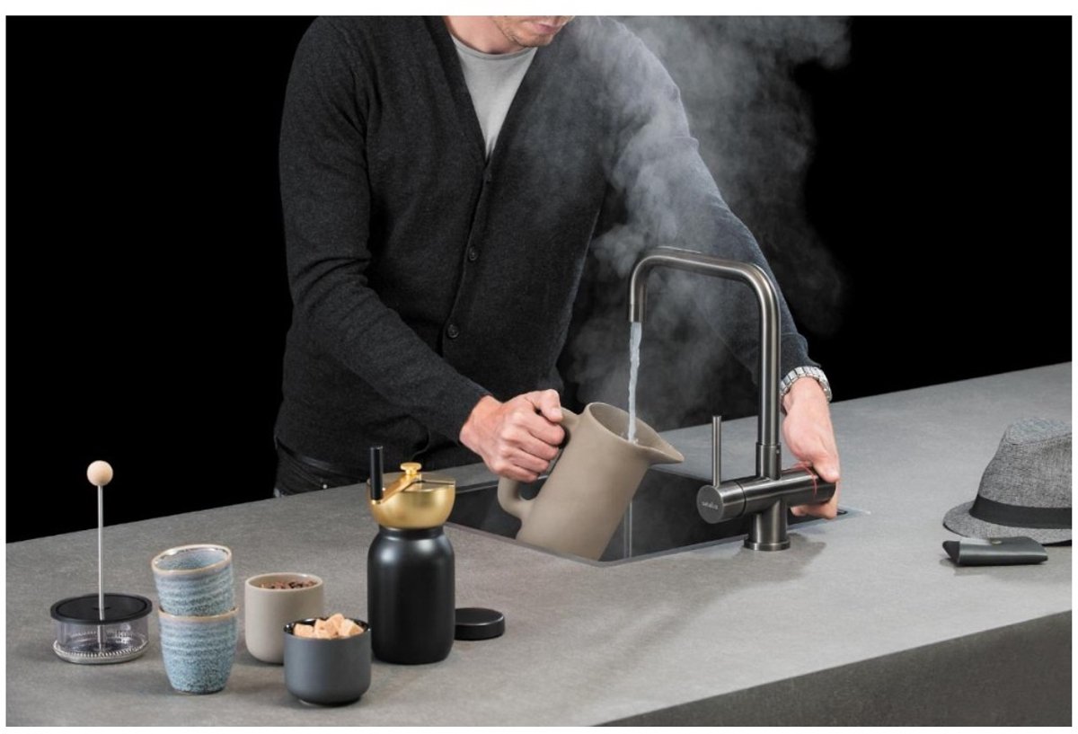 Selsiuz 351215 Push & Turn 3-in-1 Haaks Gun Metal met Single Boiler