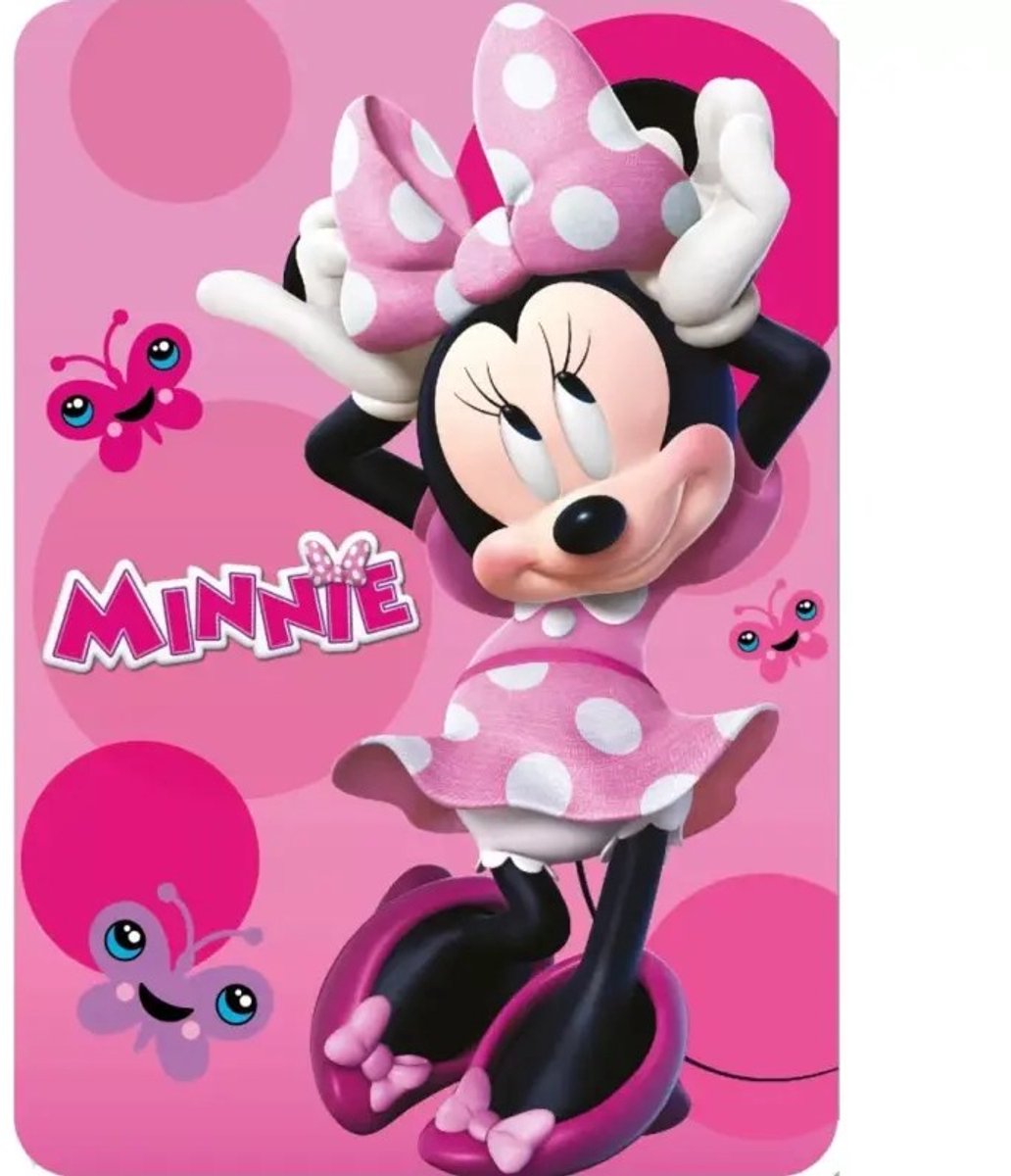 Minnie Mouse Minnie fleece deken 100 x 140 cm roze