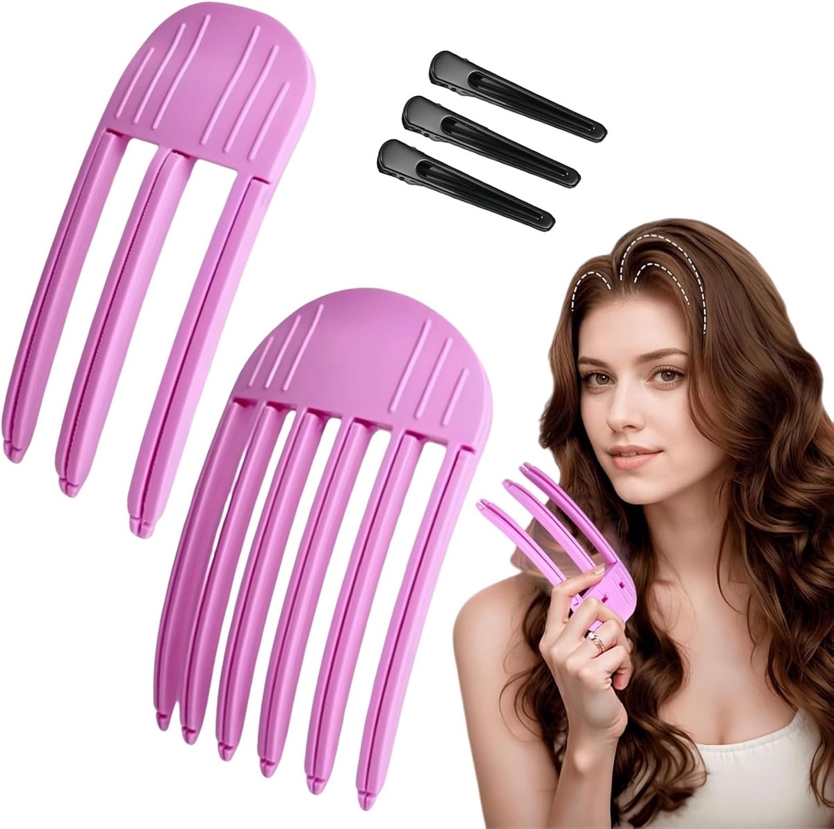 Volume Clips - Haarspelden Set - Haar Lichter Maken - Twee Verschillende Maten - 15 x 9 x 2 cm