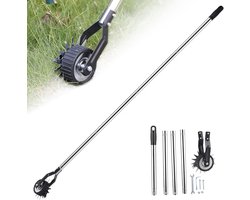 Handmatige Graskantmaaier - Tuinrand trimmer - Strakke gazonranden - Met geleidewiel - 171 cm - Zilver