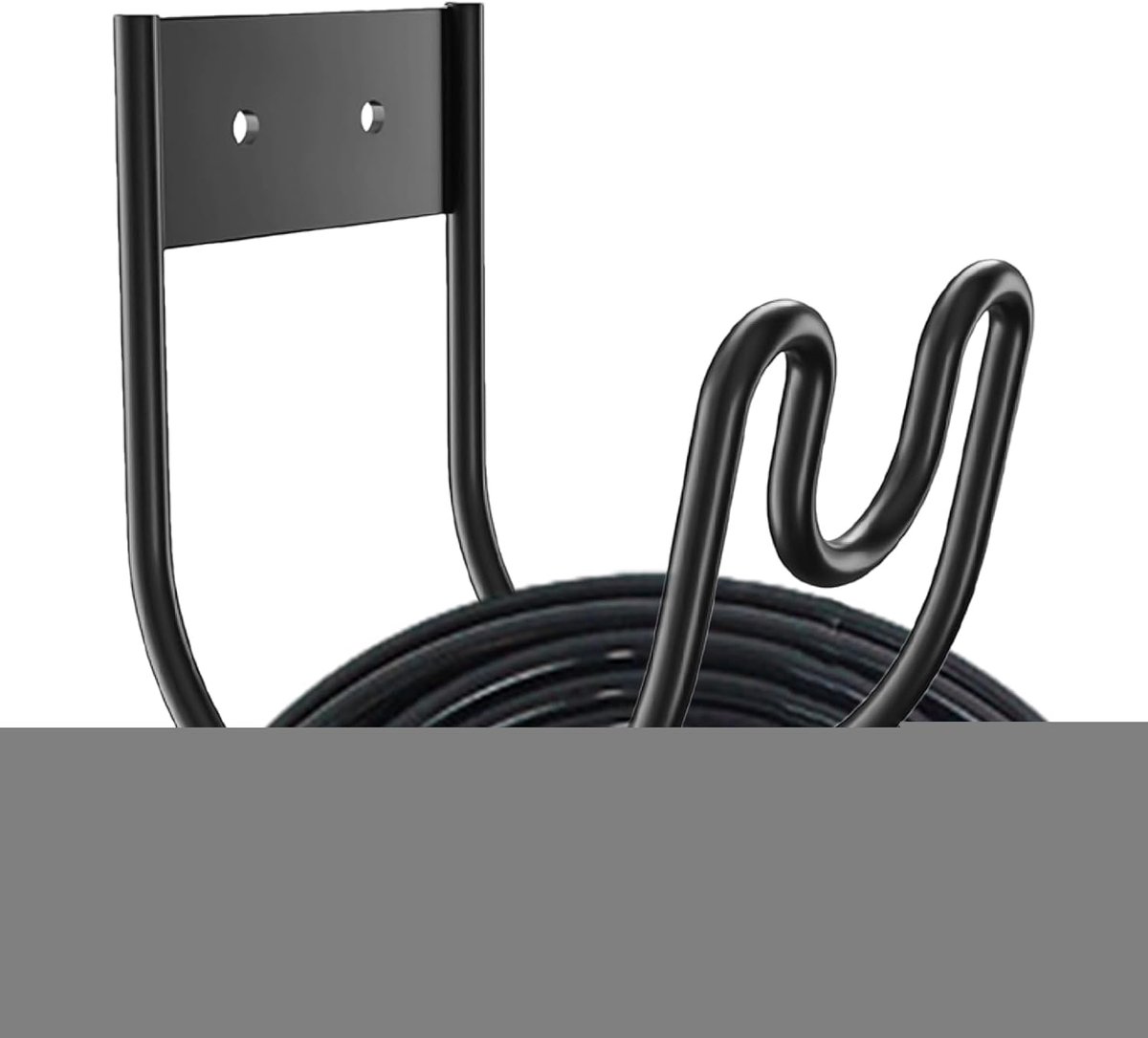 Metalen Slanghouder - Wandmontage Houder - Tuin Opruimen - Robuuste Duurzaamheid - Tot 45 Meter - Zwart