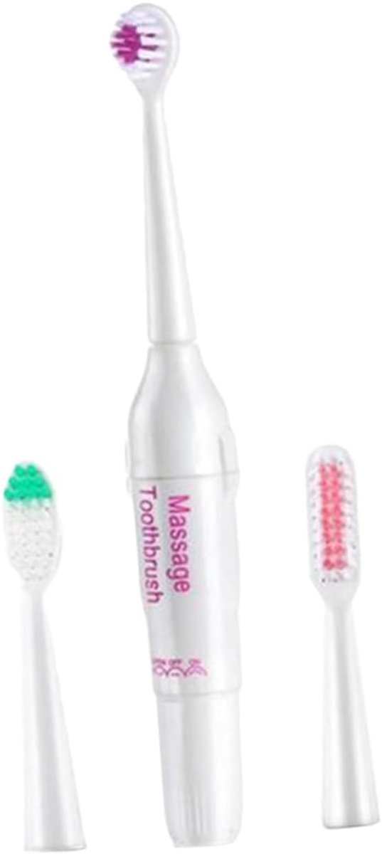 Elektrische Tandenborstel Set - Mondverzorging - Dagelijkse Reiniging - Drie Opzetborstels - 19 x 3 x 15 cm - Willekeurig