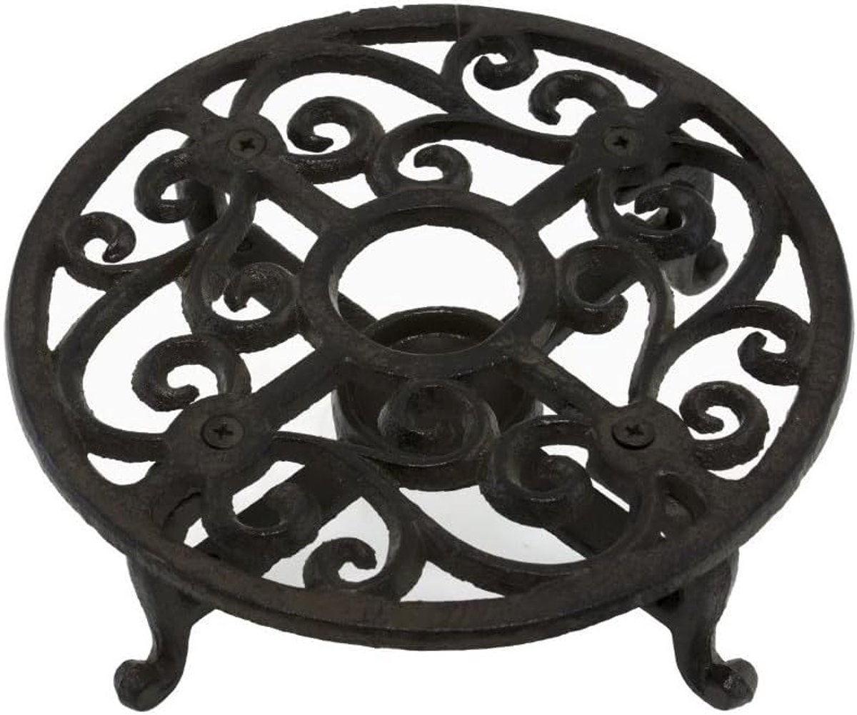 Schotelwarmer Gietijzer - Theepot warmer - Thee warm houden - Robuust materiaal - Ø 18.5 cm - Bruin
