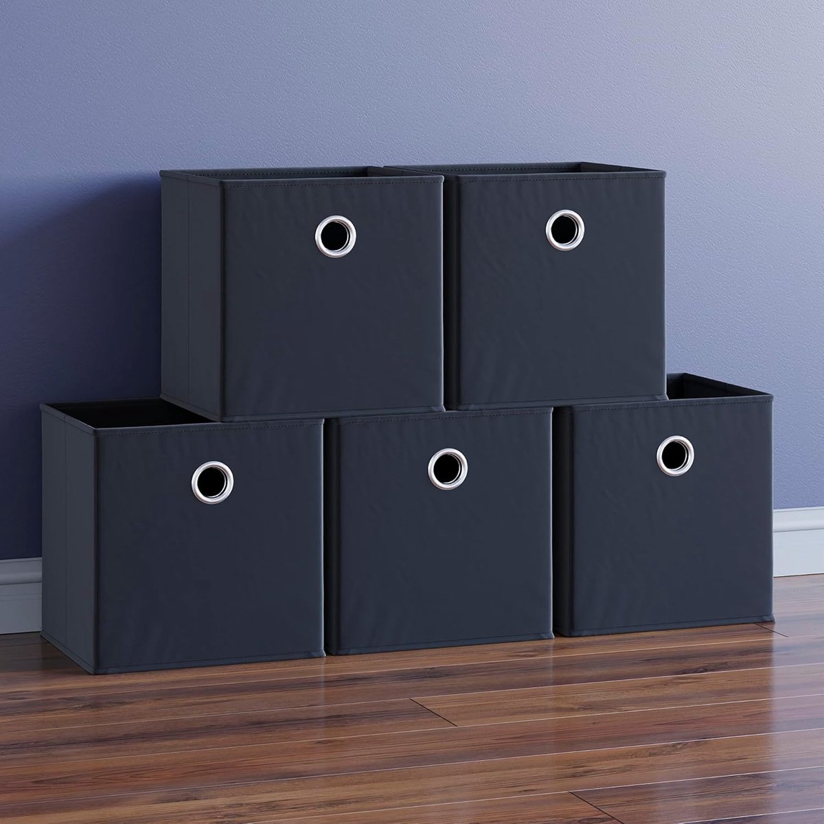 Opbergkubus Mande - Opbergdozen Set - Huis Organizer - Opvouwbaar Ontwerp - 30x30x28 cm - Zwart