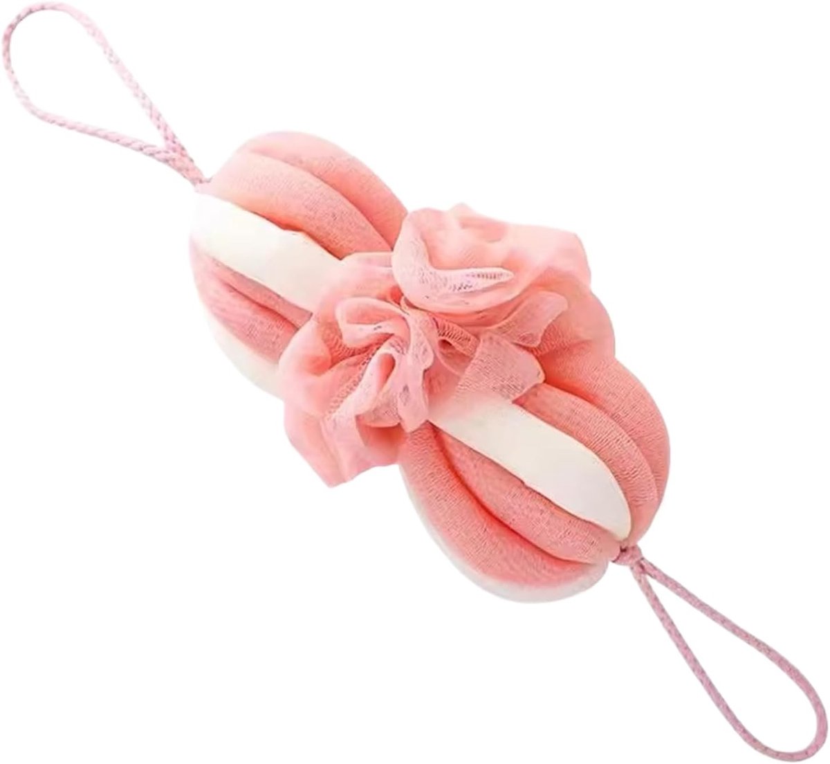 Douche Puff - Badspons Bloemvorm - Dagelijks Wassen - Snel Schuimend - 20cm Lengte