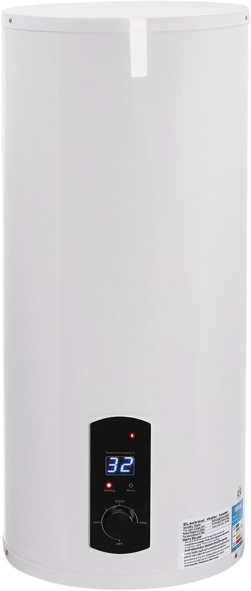 Elektrische Boiler - Warmwater Systeem - Douche & Kraan - Inclusief Doucheset - 34 x 81 cm - Wit