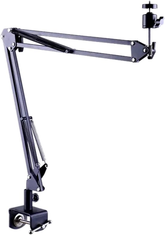 Beamer muurbeugel universeel rood, vouwbaar met 10-60mm klem, projector houder voor thuis en kantoor