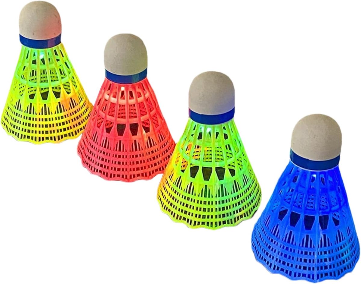 LED Shuttlecock Set - Verlichte Ballen - Nacht Sport - Hoge Zichtbaarheid - Standaard Maat - Meerdere Kleuren
