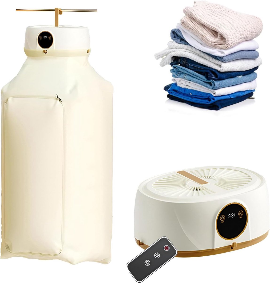 Kledingstomer Droger - Automatische Strijkijzer - Reis & Thuis - Draadloos Design - 1.1kg 600W
