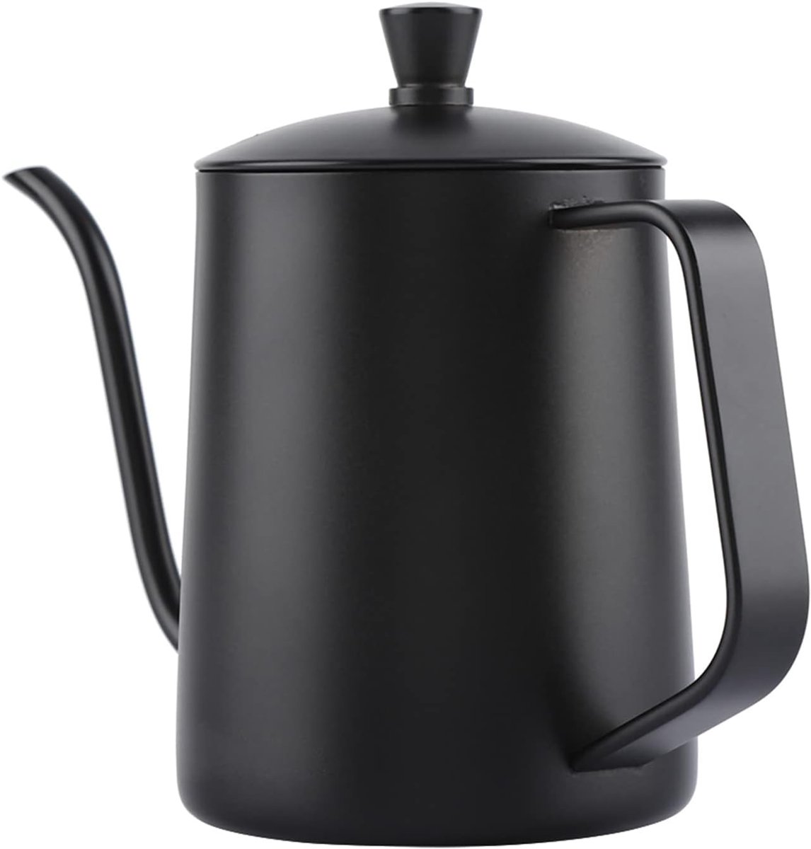 Waterkoker Zwanenhals - Koffiepot Lange Hals - Precise Pour Over - Roestvrij Staal - 550ml Capaciteit - Zwart