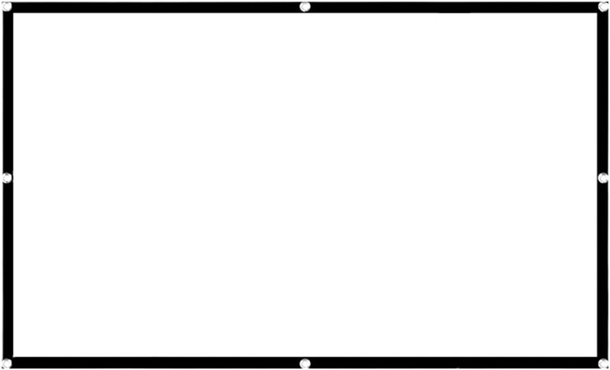 Projectorscherm Opvouwbaar - Draagbaar Display - Thuisbioscoop Buiten - Anti-vouw Polyester - 16:9 Beeldverhouding - Wit