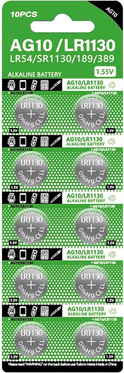 Knoopcel Batterijen - Kleine Batterijen - Apparaten Voeden - Anti-Krimp Ontwerp - 1.2 x 0.3 cm