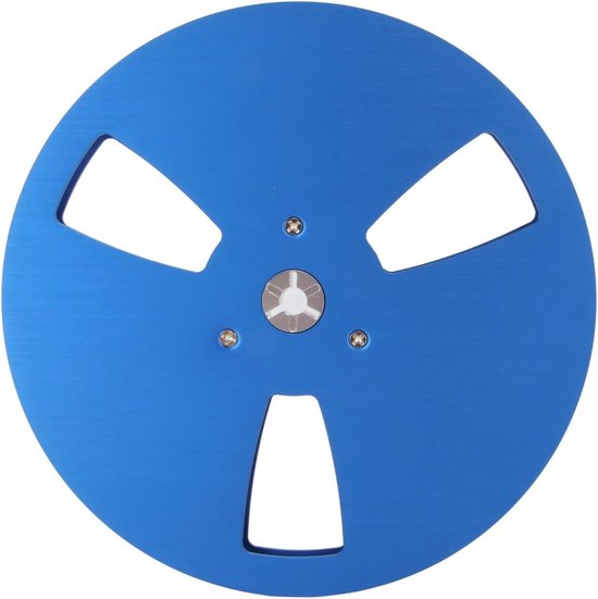 Lege Spoel - Aluminium Tape Spoel - Tape Afspelen - 3 Wind Weerstand Gaten - 7 Inch Diameter - Zilver — afbeelding 4