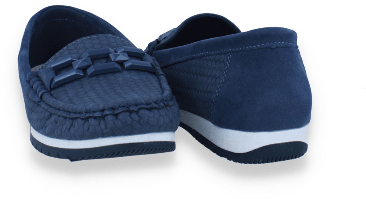 Mode-mania Dames Mocassin | Blauw | Maat: 38