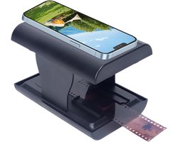 Mobiele Filmscanner - Dia Negatief Converter - Oude Foto's Digitaliseren - Gebruik Smartphone - Opvouwbaar Ontwerp - Zwart