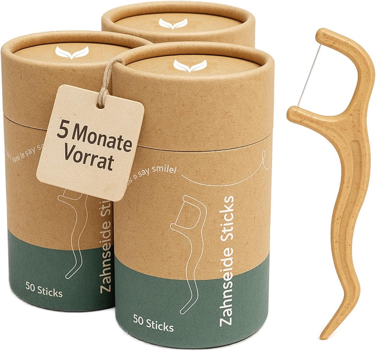 Duurzame Flossticks - Tandenstokers Mondhygiëne - Tussenruimte Reiniging - Veganistisch Zonder Was - 150 Stuks