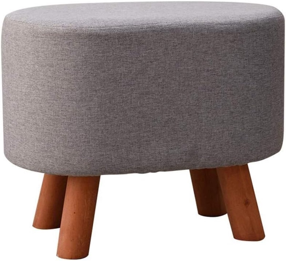 Voetenbank - Hocker Sofa - Extra Zitplaats - Afneembare hoes - 49x31x39cm - Bruin