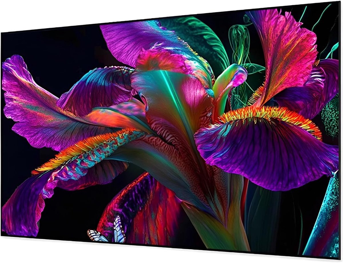 Projectiescherm Vast Frame - Thuisbioscoop Scherm - Films Kijken - Gelijkmatige Spanning - 60 tot 92 inch - Grijs