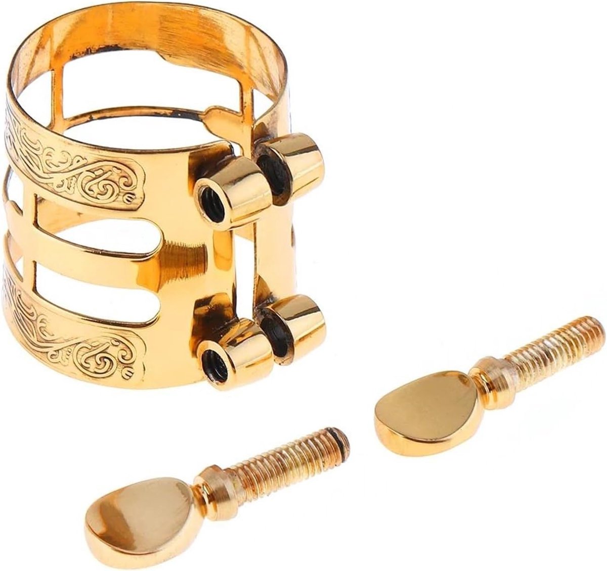 Klarinet Accessoires - Mondstuk Clips - Muziek Instrument - Duurzaam Metaal - 2 Stuks - Goud