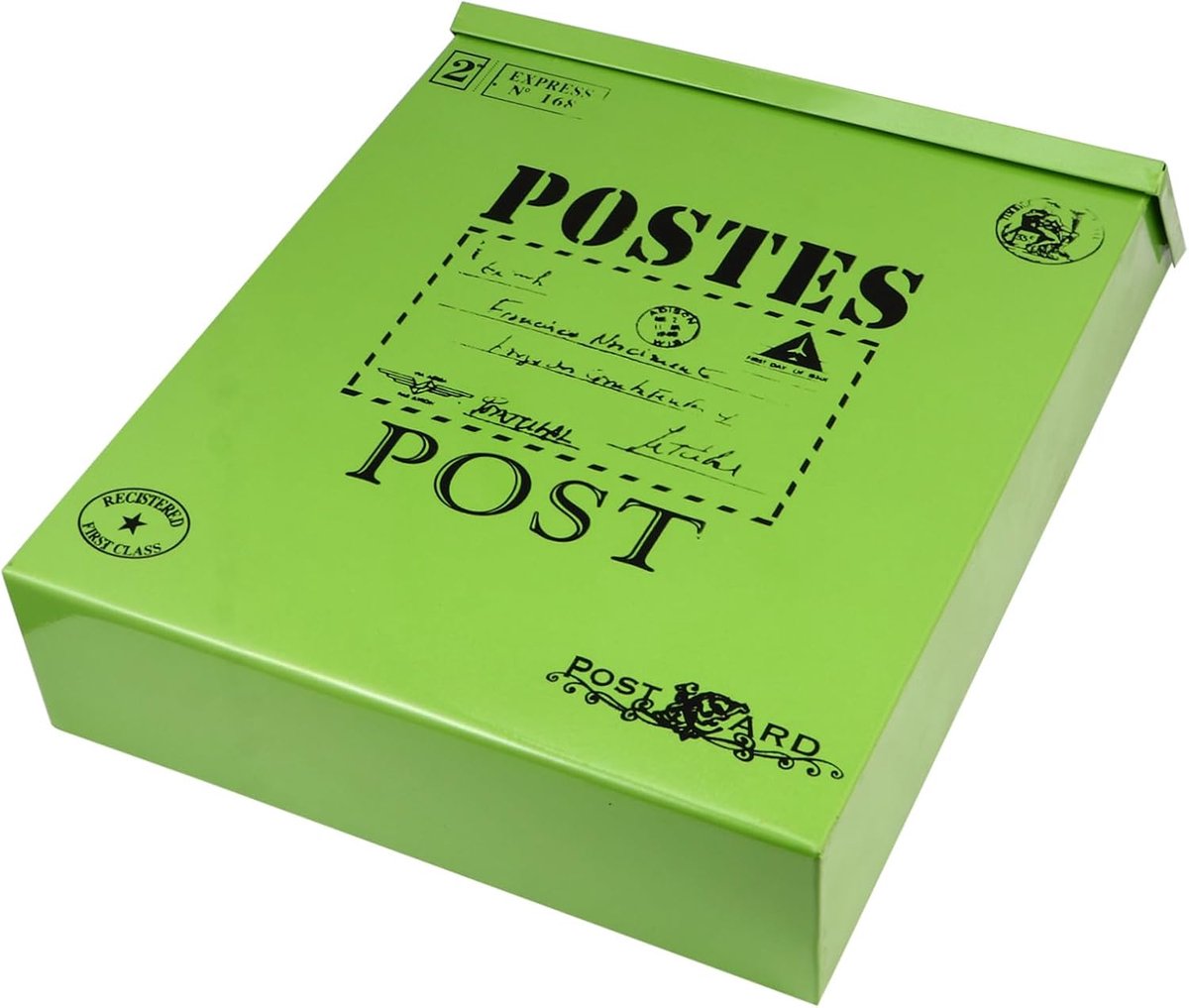 Metalen Brievenbus - Postvak Decoratief - Buiten Wandmontage - Anti-roest Coating - 29x22x6 cm - Groen