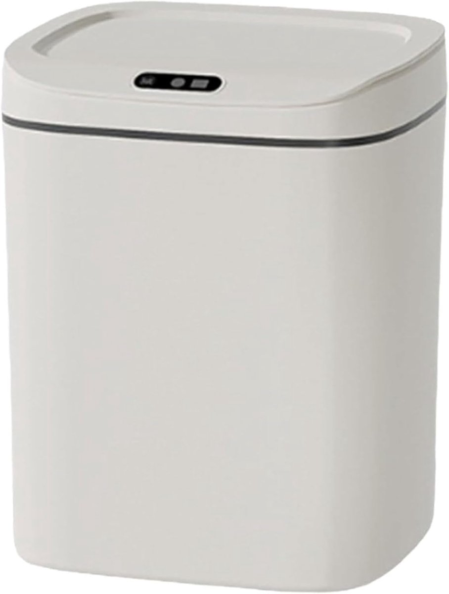 Sensor Prullenbak - Afvalbak Beweging - Contactloos Afval - Automatisch Deksel - 12L 16L - Wit