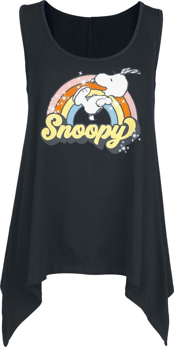 Peanuts Snoopy - Rainbow Dames Top - zwart - M