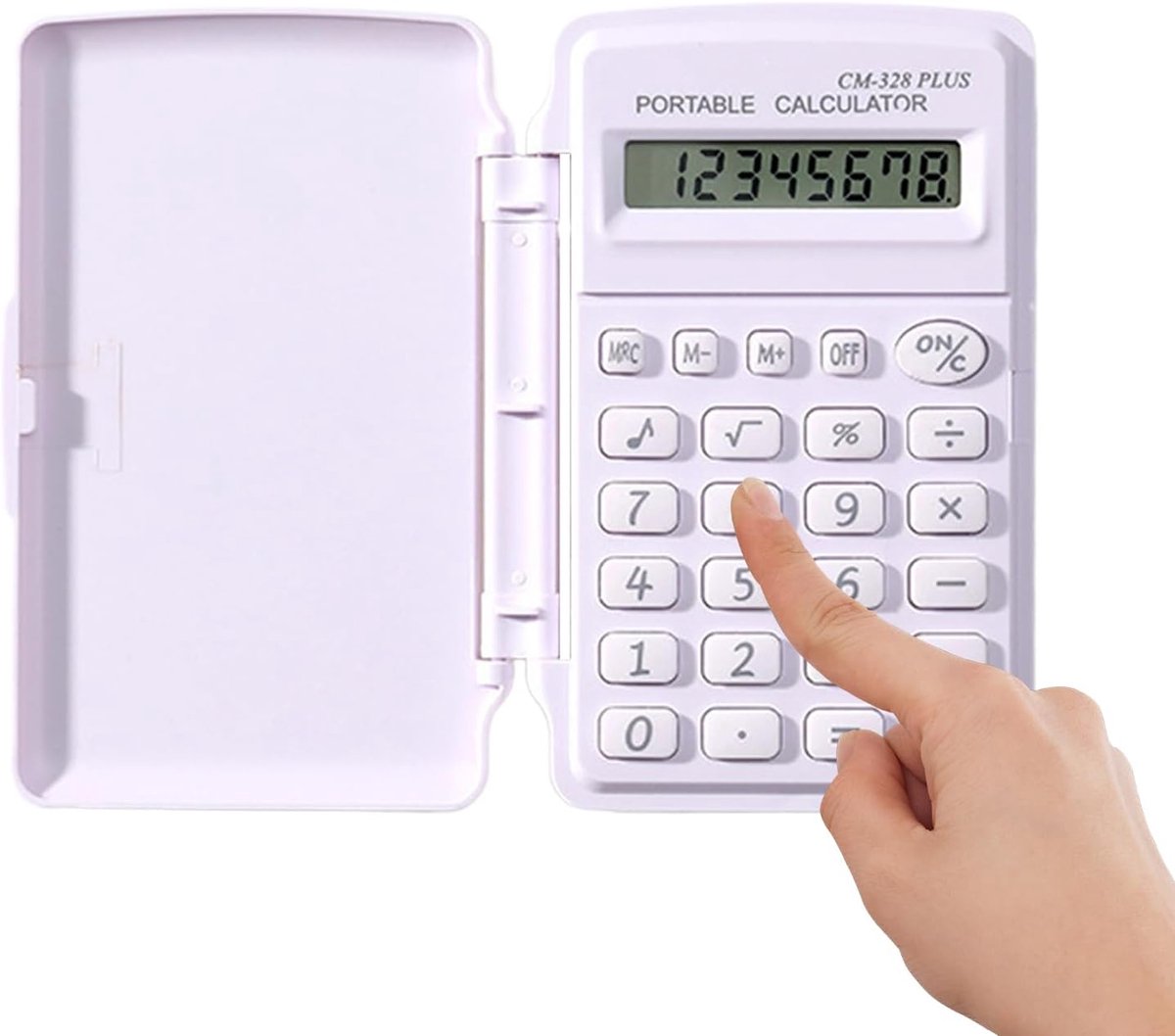 Zakrekenmachine - Rekenapparaat - Dagelijkse berekeningen - Inclusief beschermkap - Compact formaat - Zwart