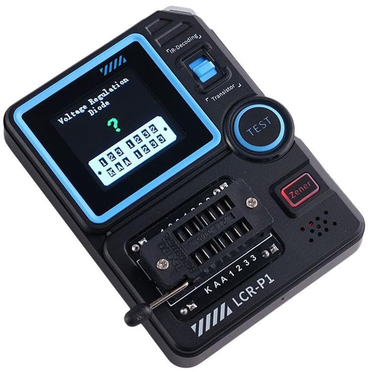 Transistor Tester - Component Analyzer - Elektronica Reparatie - Kleurenscherm Identificatie - 13 x 9 x 5 cm - Zwart