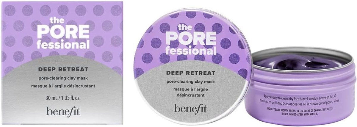 Diep Reinigend Masker - Klei Gezichtsmasker - Porien Verfijnen - Verzachtende Klei Formule - 30 ml