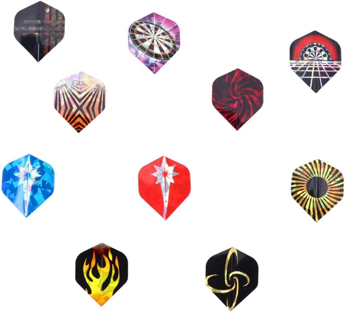 Dart Vleugels - Dart Staartjes - Darten Verbeteren - Duurzaam Hard Materiaal - 6x4.5cm - Diverse Kleuren
