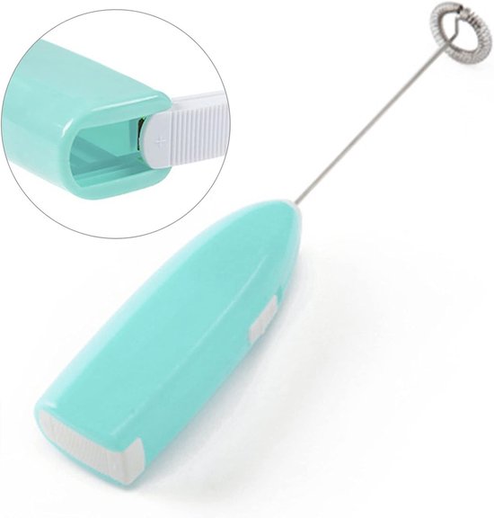 Draadloze Handmixer - Elektrische Klopper - Drankjes Maken - Compact En Draagbaar - 21 x 4 cm - Blauw — afbeelding 4